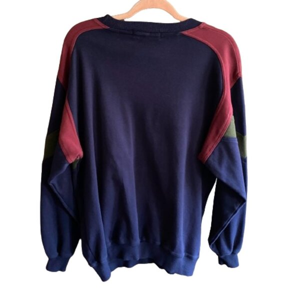 Vintage 90s cozy comfy Jockey color block cotton sweatshirt - Picture 2 of 12